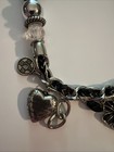 Paparazzi Silver and Black Charm Necklace/Matching Earrings  — photo 9