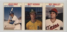 1979 All-Star Team Triple Panels Julio Cruz Matt Keough Roy Smalley Jr fo7