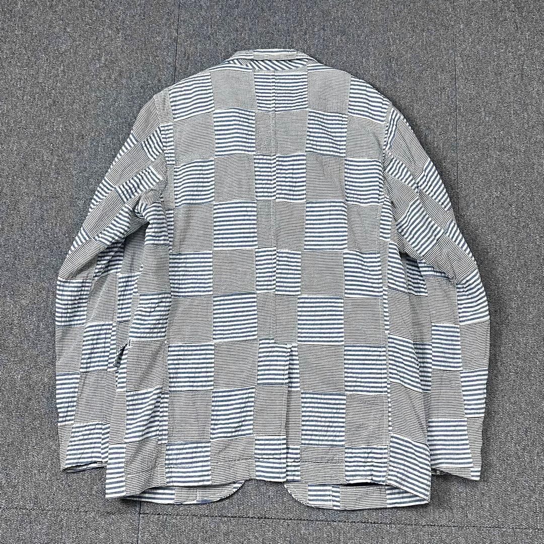 BEAMS PLUS Patchwork Tailored Jacket L Check Stri… - image 3