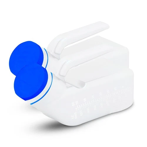 Male Urinal Bottle 1000ml Spill-Proof Portable with Secure Cap & – Pack of 2