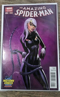 #ad The Amazing Spider Man #2 J Scott Campbell Midtown Comics Exclusive Black Cat NM $16.00