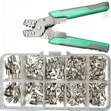 320pcs Copper Crimp Terminals Set 4-in-1 Cold Press OT UT Connectors - NEW