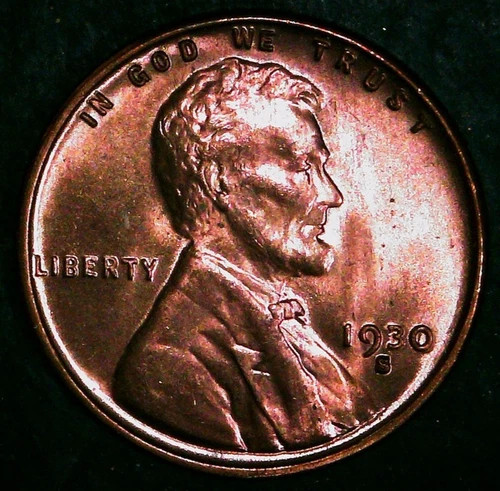 1930-S Lincoln Wheat Cent / Penny - BU /MS / Unc / Uncirculated - Free Shipping!