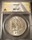 1898-O MORGAN SILVER DOLLAR ** ANACS MS 64 **  PROBLEM FREE COIN  (7641)