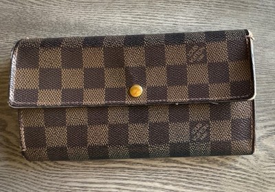 As-Is Louis Vuitton Sarah Wallet - Damier Ebene Project Piece Or Daily Wallet