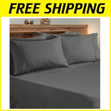 Cooling King Size Bedding Sheets  Pillowcases - 6 Piece Set