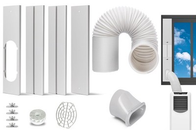 Portable AC Window Kit with Exhaust Hose, Air Conditioners Kits Parts