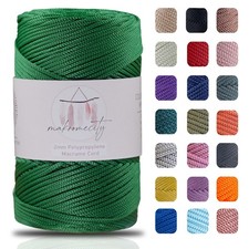 Polyester Macrame Cord, 2mm x 250 yards, Benetton Green, Polypropylene, Bags