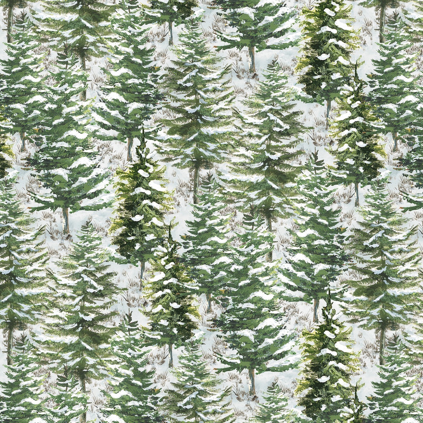 Christmas Fabric | After the Snow Pine Tree Green | Wilmington Prints YARD