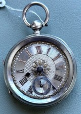 (200) Silver Fusee Pocket Watch 1902, by Adam Burdess, Coventry.  WORKING ORDER.