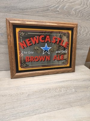 Newcastle Brown Ale  The One and Only  Beer Bar Mirror Sign 21x16 Man Cave Retro