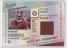 2018 Panini Prestige NFL Passport Memorabilia Bo Scarbrough #PP-BS 0uf1