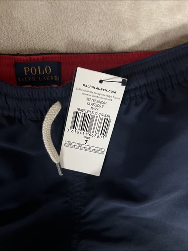 Ralph Lauren Polo Boys Navy Swim Shorts - BNWT - Aged 7 - Picture 6 of 6