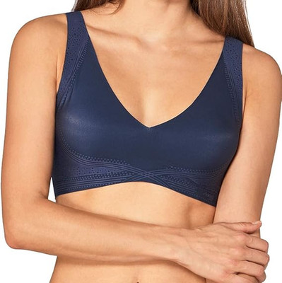 Sloggi Zero Feel N 2.0 EX Damen BH Ohne Bügel Bralette ohne Nähte Blue Navy Neu