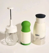 Lot 3 Manual Hand Food Choppers and Herb Mill Grinder-GEMCO, ZYLISS, Microplane