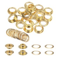 20Er Set ÖSen Mit Unterlegscheiben 12Mm Kupfer Metall ÖSen Kit FüR Diy, Gold