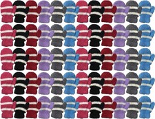 120 PK of Kids Fuzzy Mittens, Warm Soft Mitten Toddlers Children,Bulk Assorted 