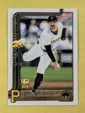 2025 Topps Series 1 Baseball Paul Skenes Base #98 Gold Cup Pittsburgh Pirates