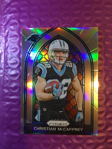 Christian McCaffrey 2017 Prizm #4 Silver Stained Glass Rare SSP Case Hit Nice