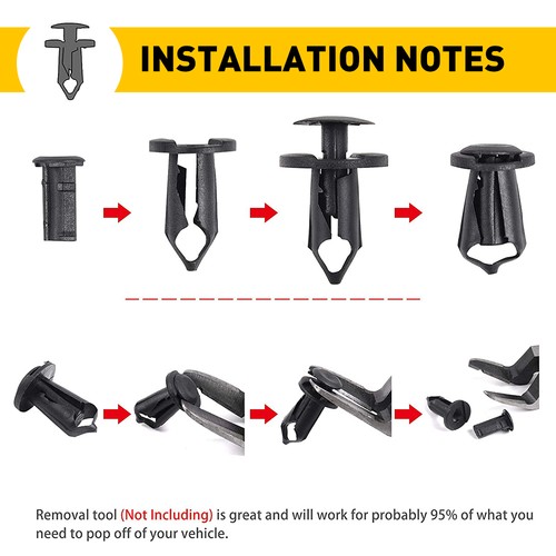 Car Bumper Splash Engine Shield Hood Push Screw Clip Rivet Fit Infiniti & Nissan - Bild 7 von 11