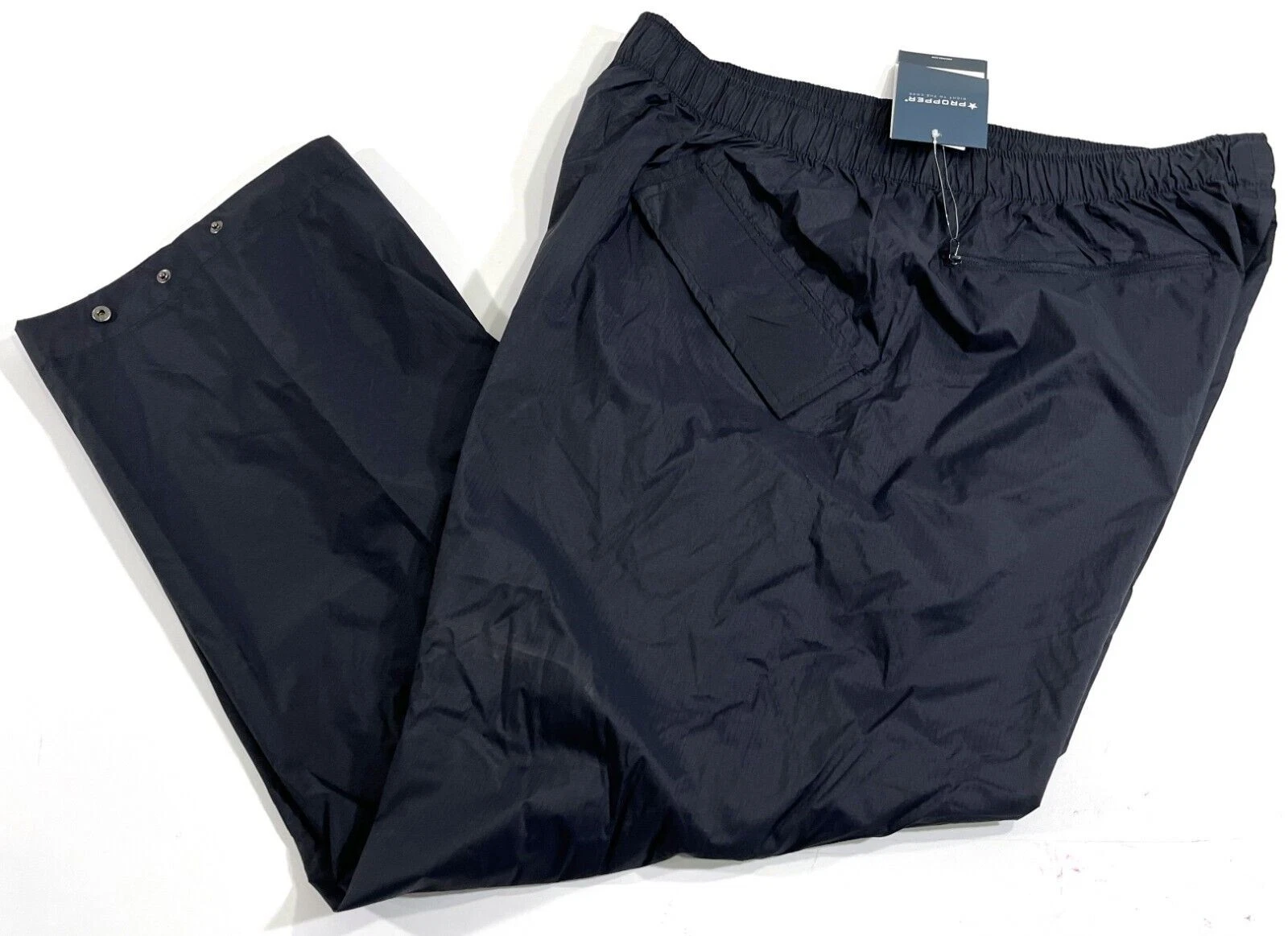 NEW MENS LARGE PROPPER PACKABLE WATERPROOF PANTS F5239 LA NAVY LARGE