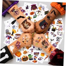 140 PCS Party Decorations Temporary Tattoos for Kids, Fake Tattoo Halloween