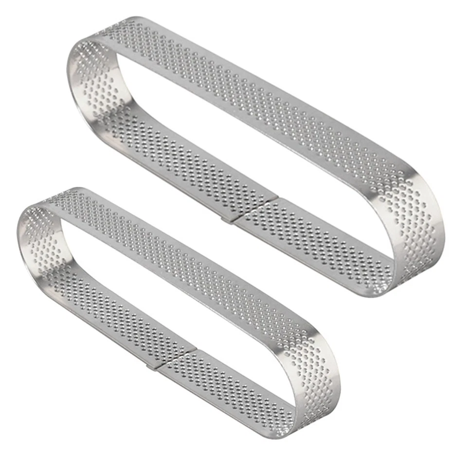 Muffa ovale da 2 pezzi Pratica mousse da dessert in acciaio inossidabile Torta - Immagine 3 di 4