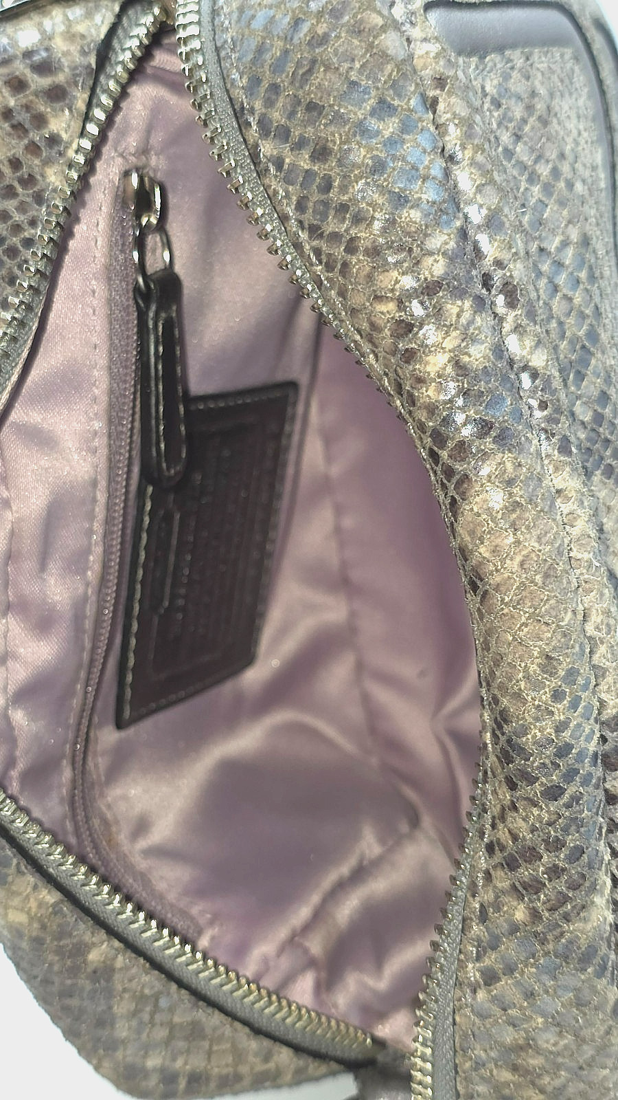 Coach Campbell SilverGray Python Exotic Snakeskin… - image 13