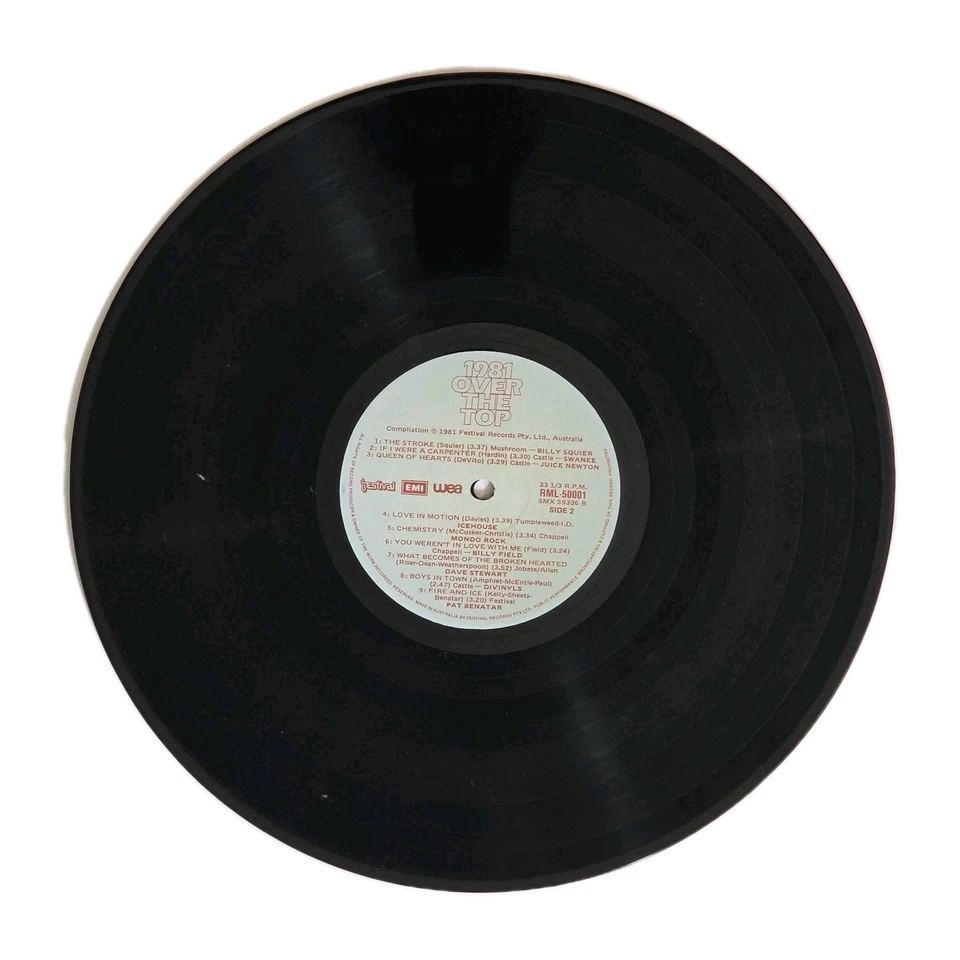 "1981 OVER THE TOP" AUSSIE 18Tk LP [STEVIE NICKS PH.D ICEHOUSE Kim Wilde DEVO] - Image 4 of 4