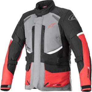 Alpinestars Andes V3 Drystar Waterproof Thermal Motorbike Jacket Grey Black Red