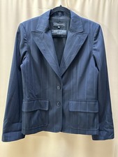 Club Monaco navy pin-strip blazer jacket Womens sz 6