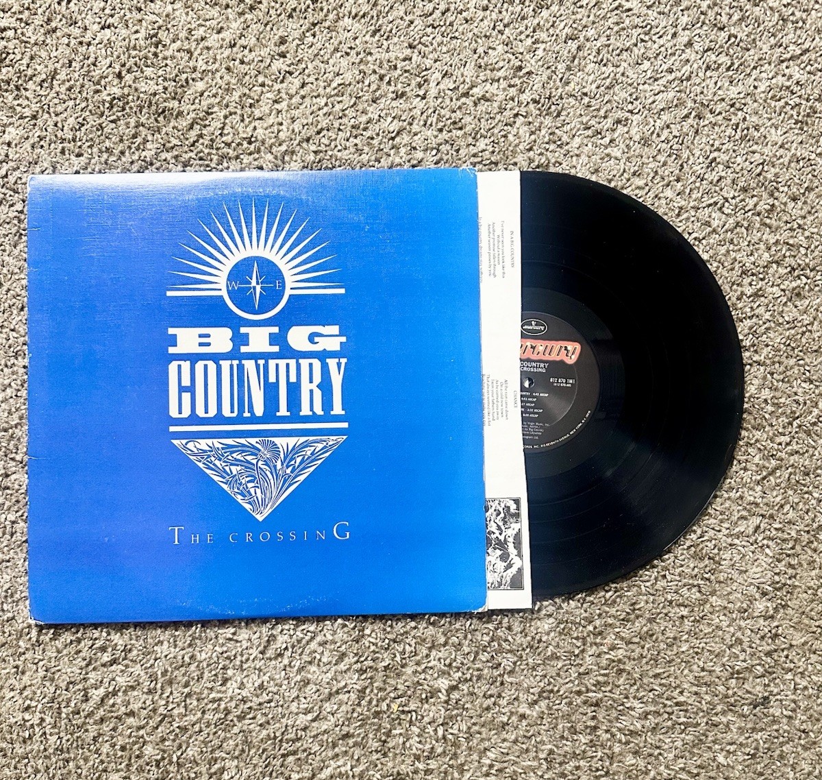 BIG COUNTRY - THE CROSSING  LP VINYL RECORD ALBUM