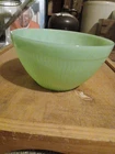 Vintage Fireking Jadeite Ribbed Bullseye Bowl 7.5”
