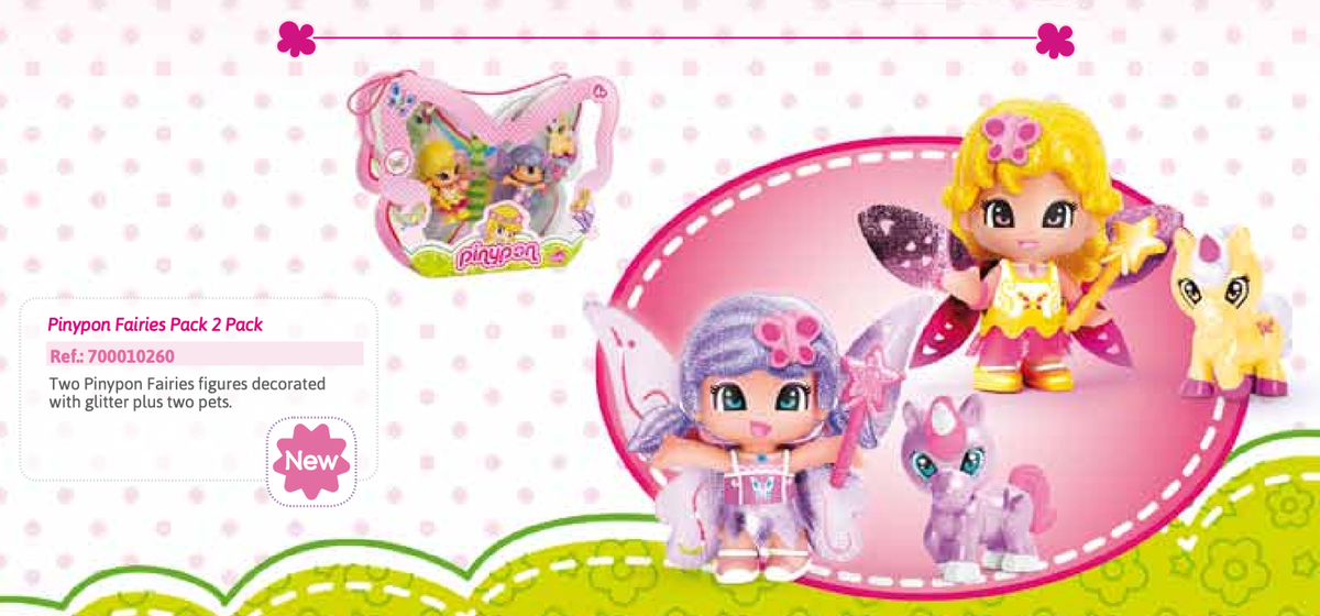 Pinypon Magic Fairy, 2 Sided Gold and Blue Glitter Decorated Reversible Wings Figure, Includes Accessories and Interchangeable Pieces with Summer Theme, 4 Years, Famous (PNY76000