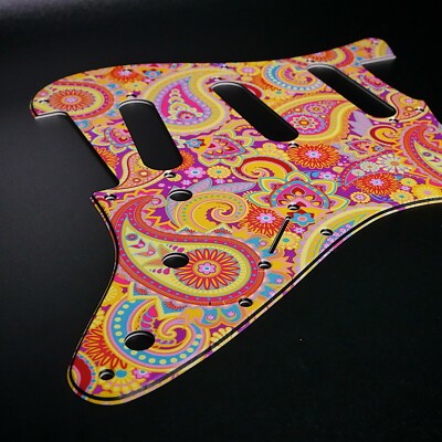 Fender Strat Pickguard   Paisley #1   Custom Pickguard   Graphic
