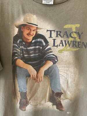 Vintage Tracy Lawrence Country Singer T Shirt Tultex Sz XL Cowboy