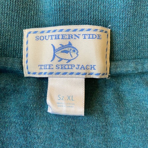 Southern Tide Sweater Mens Teal Skipjack 1/4 Zip Mock Neck Pullover Long Sleeve - Picture 8 of 10