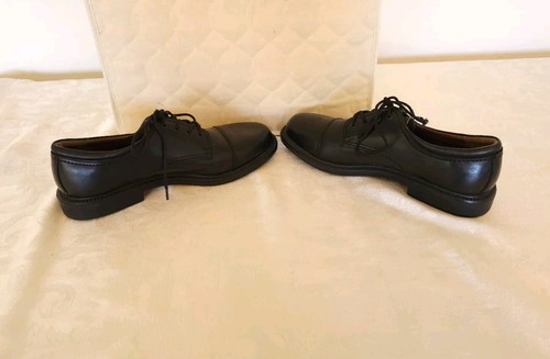 Mens Dockers Black Leather Brogue Dress Shoes 8.5 8 1/2 Lace Up Tie - Picture 9 of 16