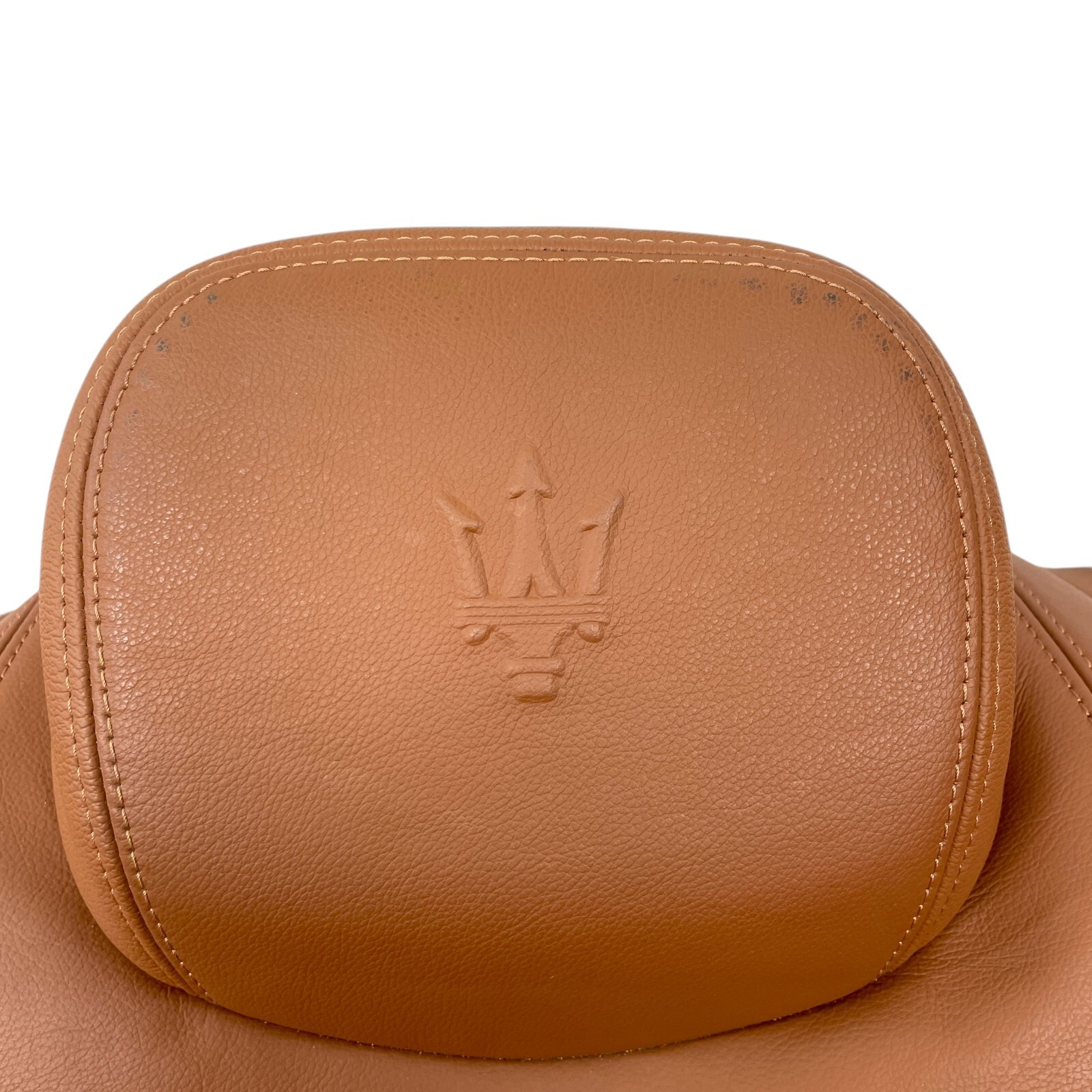 2014-17 Maserati Ghibli M157 Rear left leather upper seat back cushion brown OEM