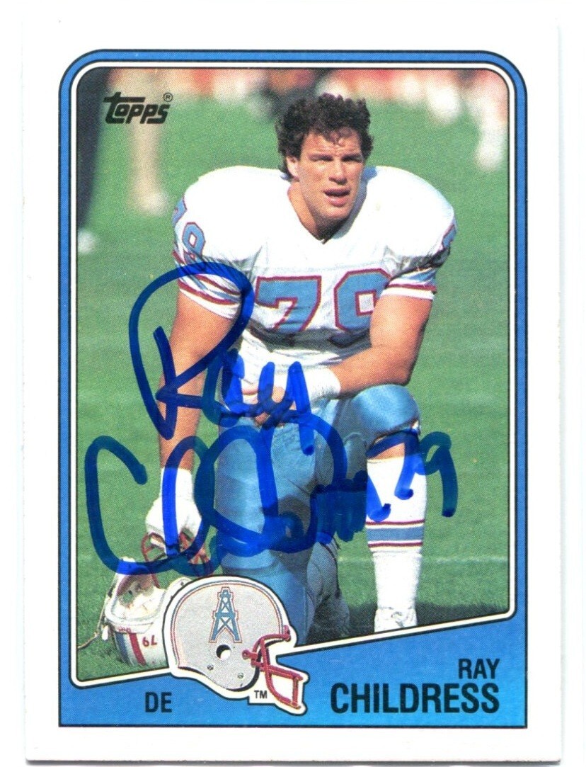 RAY CHILDRESS 1988 Topps Football AUTOGRAPH Signed OILERS 112 eBay