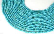 Turquoise Rondelle 4-4.5mm Beads 12