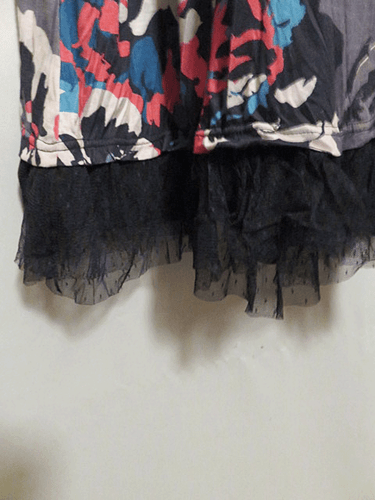 Vestido túnica Pretty Angel Swissdot ribete de tul sin mangas con cuentas talla L - Imagen 4 de 6