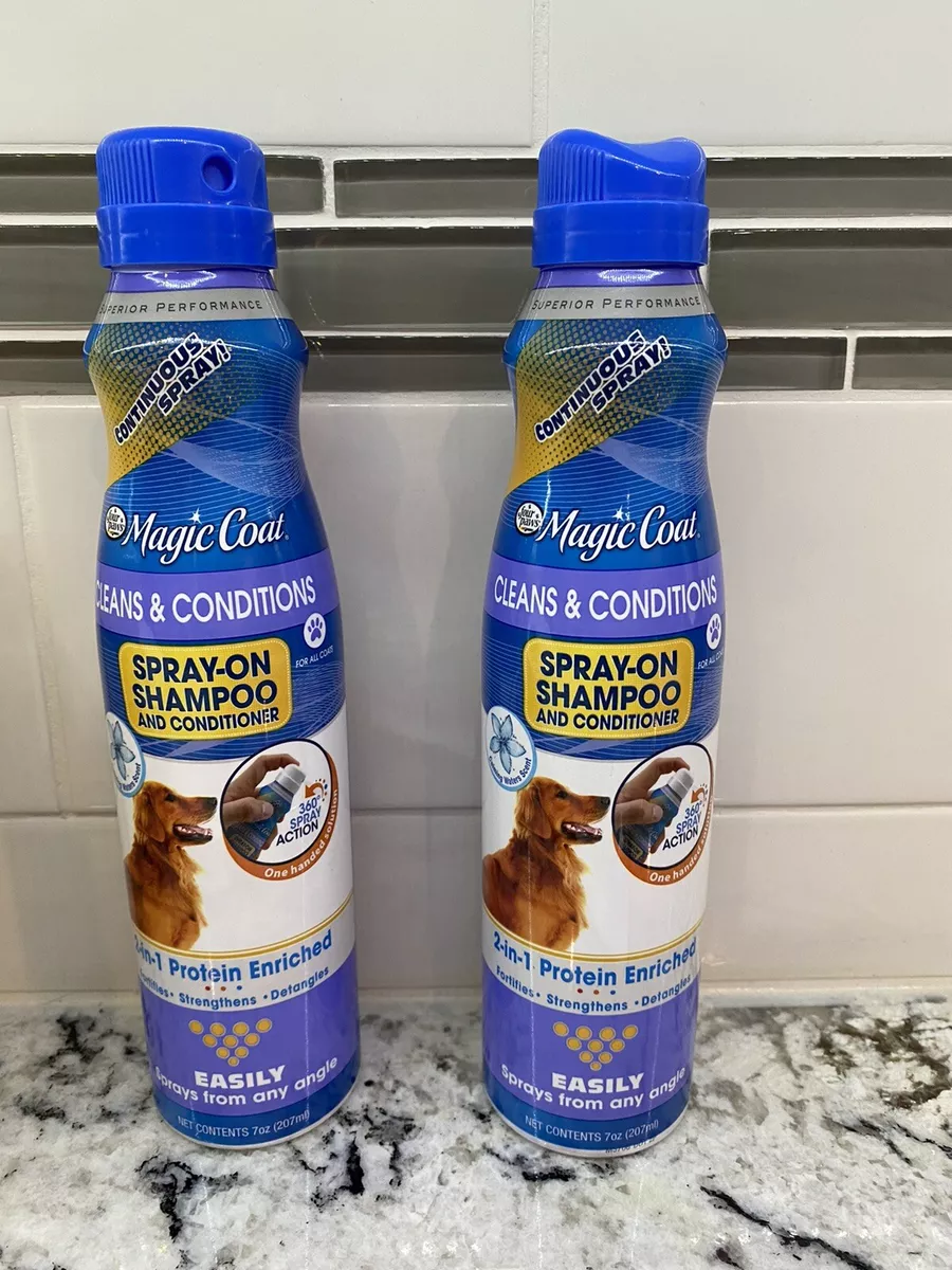 2 Bottles Four Paws Magic Coat Cleans and Conditions 2 in1 Spray
