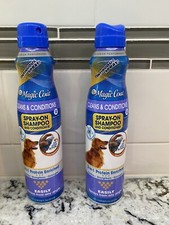 2 Bottles Four Paws Magic Coat Cleans and Conditions 2 in1 Spray Dog Shampoo