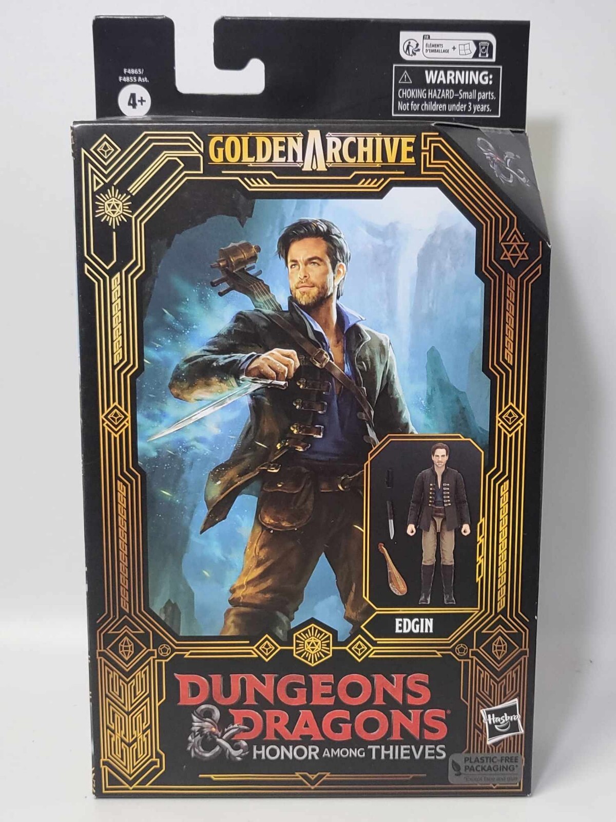 Dungeons & Dragons Honor Among Thieves Edgin Figura Dorada 6"" Hasbro Nuevo - Imagen 2