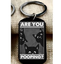 Kitty Cat Pet Animal Funny Quote Keychain