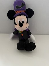 Disney Mickey Mouse Halloween Dracula Vampire Bat Cape 11" Plush Just Play