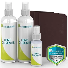3x Lens Screen Glass Cleaner Spray, 3x Ultra Soft Microfiber Cleaning Cloth Kit