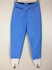 Obermeyer Sport Vintage Womens 0/2/4/6 Ski Pants Wool Blend Made In Japan Blue