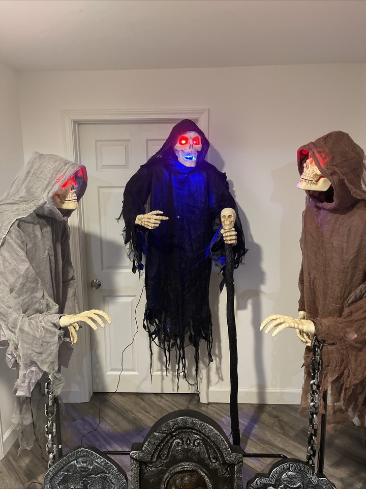 Home Depot 6 Foot Animated Floating Reapers Home Accents Holiday eBay